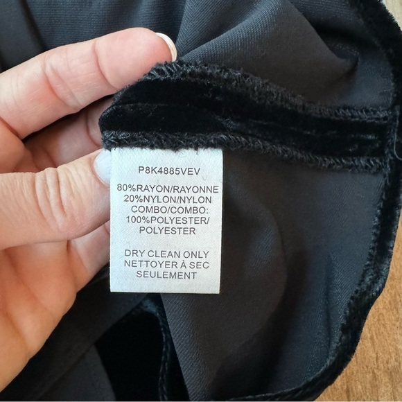 NEW Parker Women’s Ronda Asymmetrical Draped Velvet Top Tank Black XS $188 - Picture 7 of 8